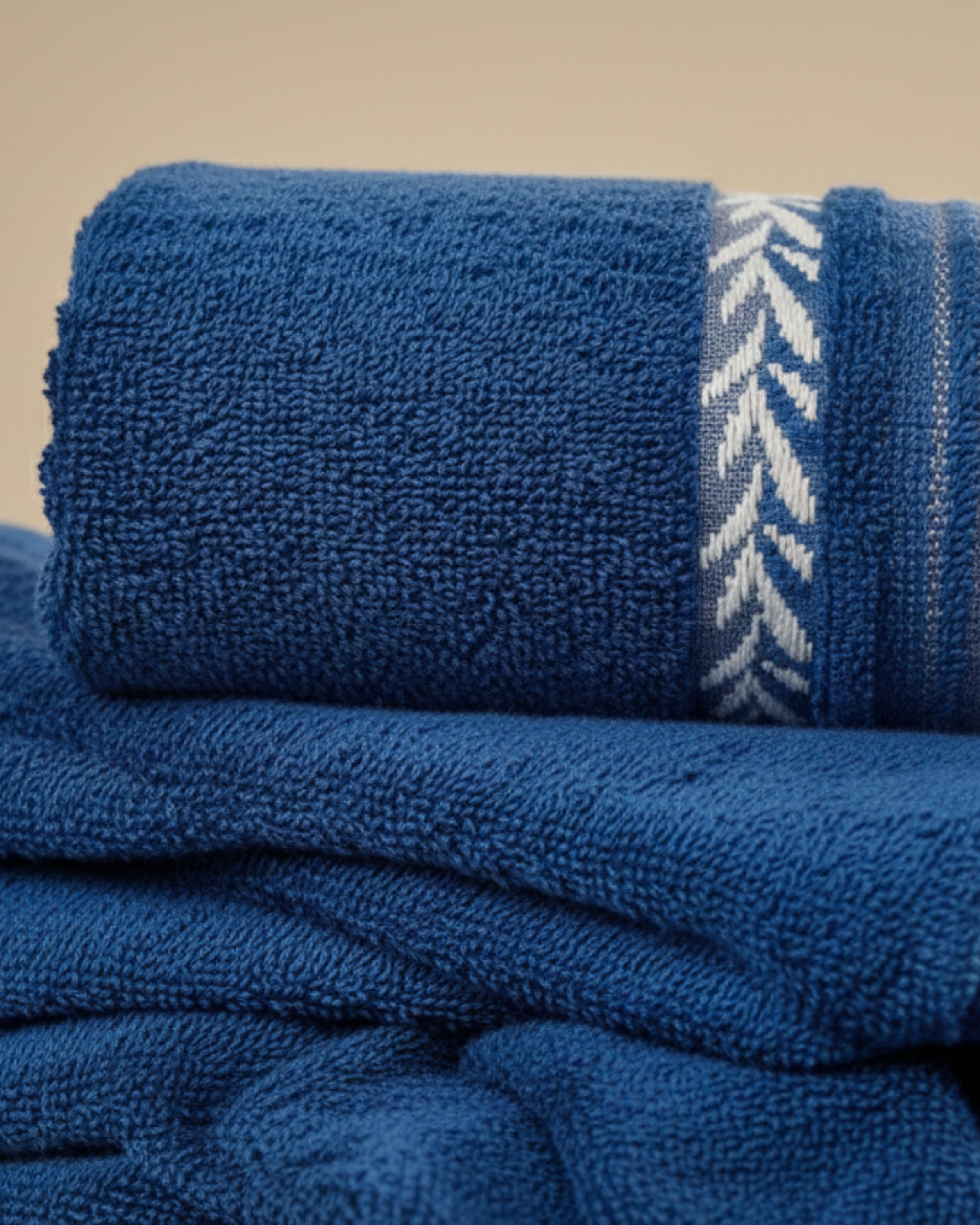 Royal Blue Heritage Cotton Hand Towel