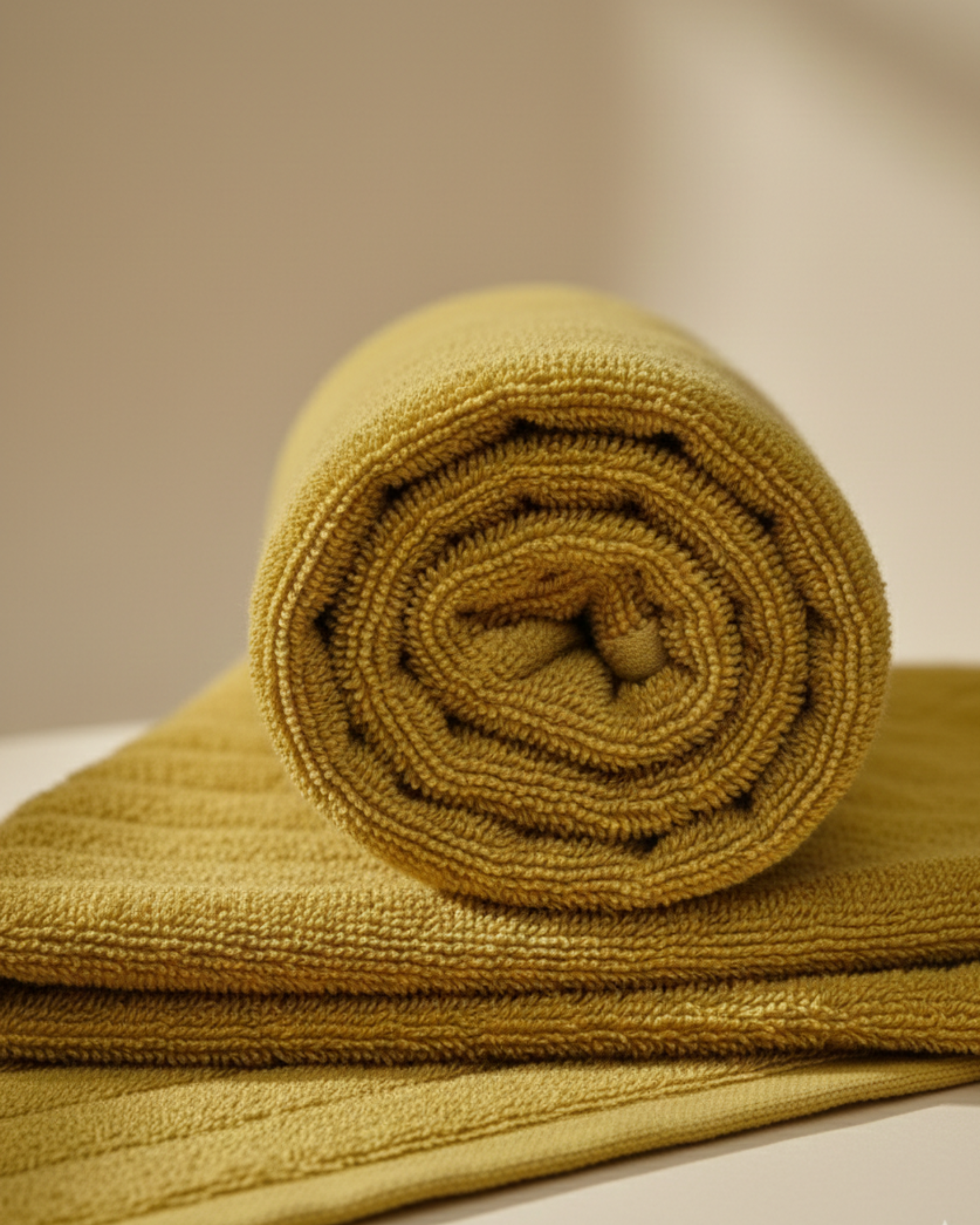 Mustard Ribbed Premium Cotton Hand Towel