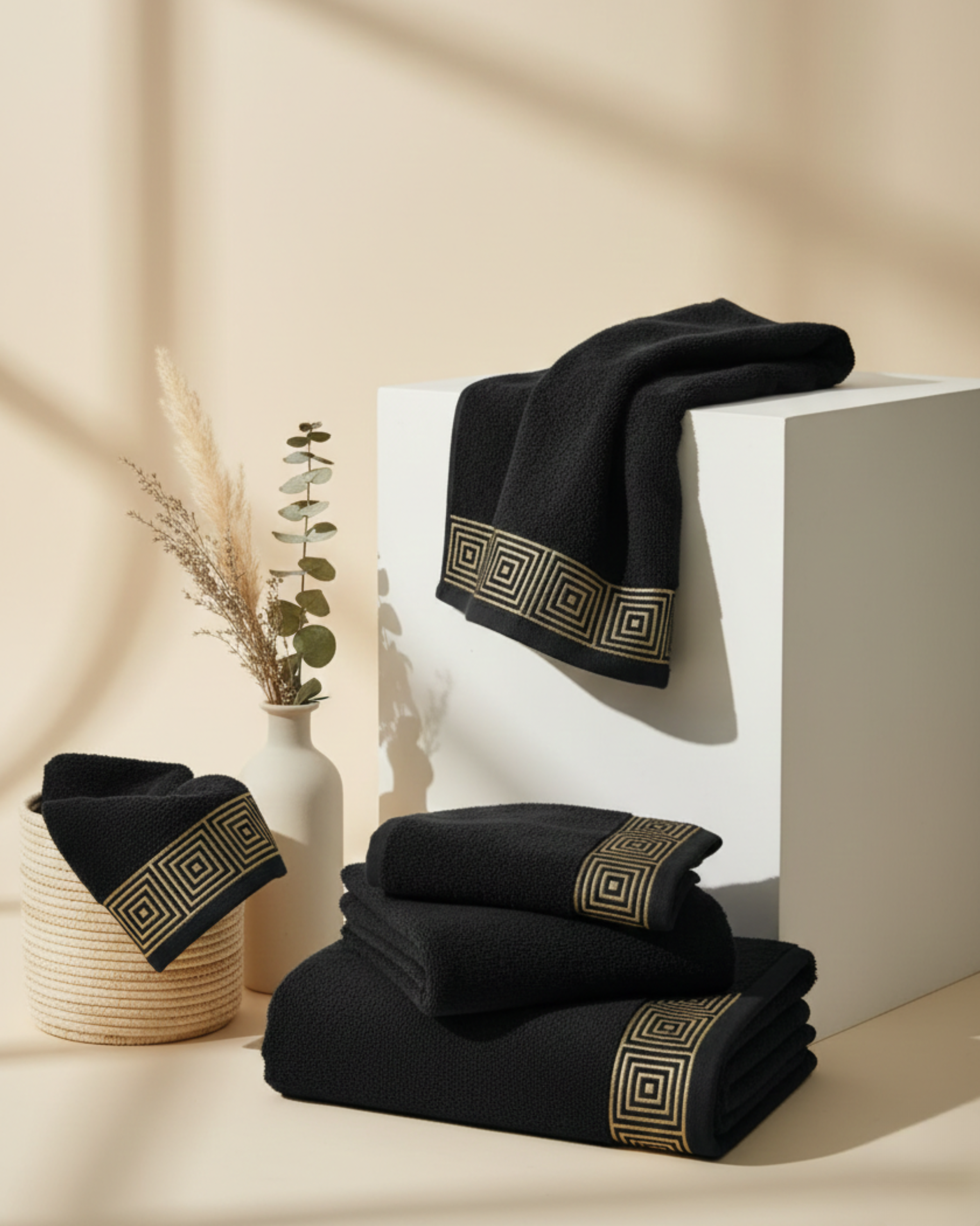 Black Royale Premium Cotton Hand Towel