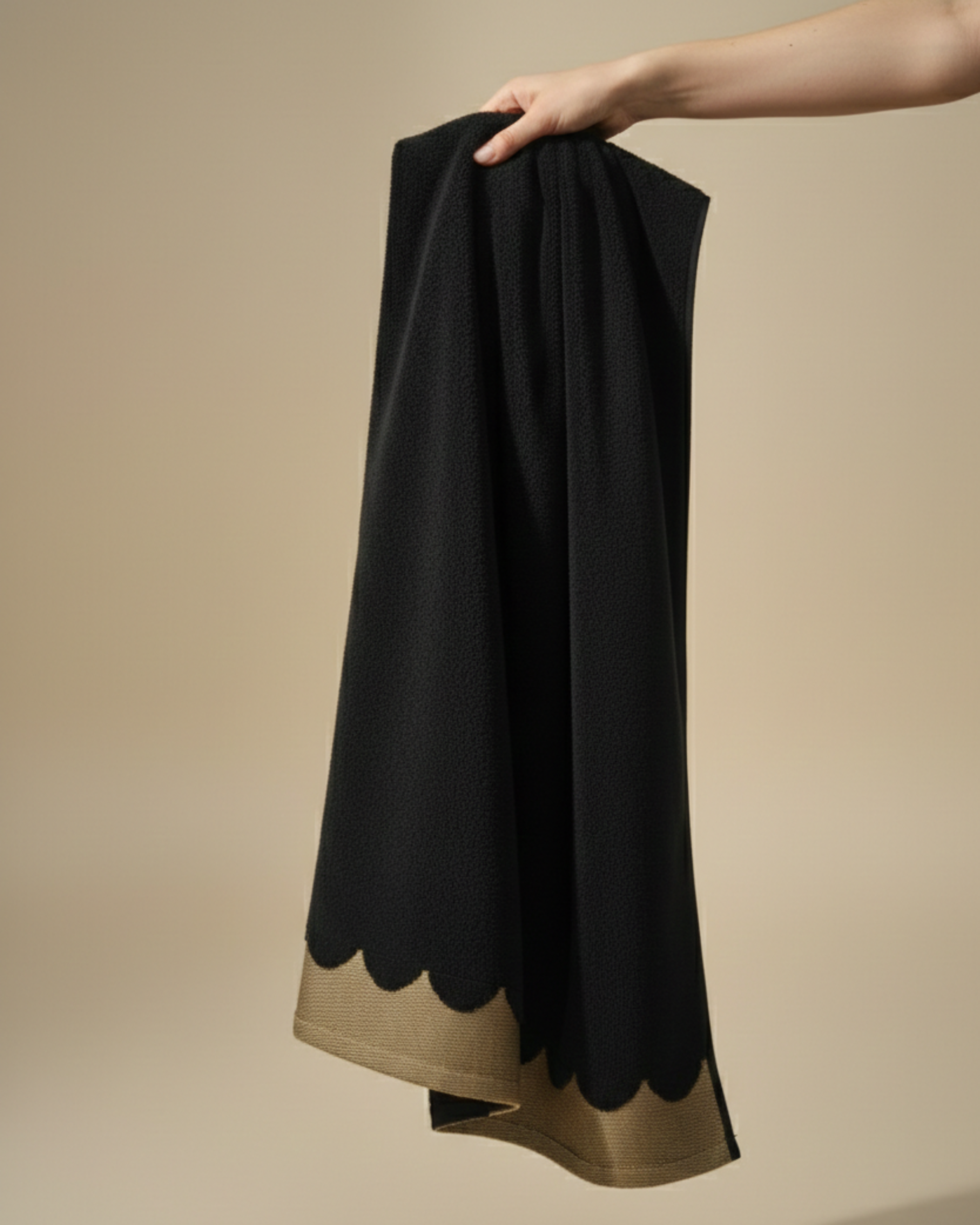 Black Heritage Gold Border Hand Towel