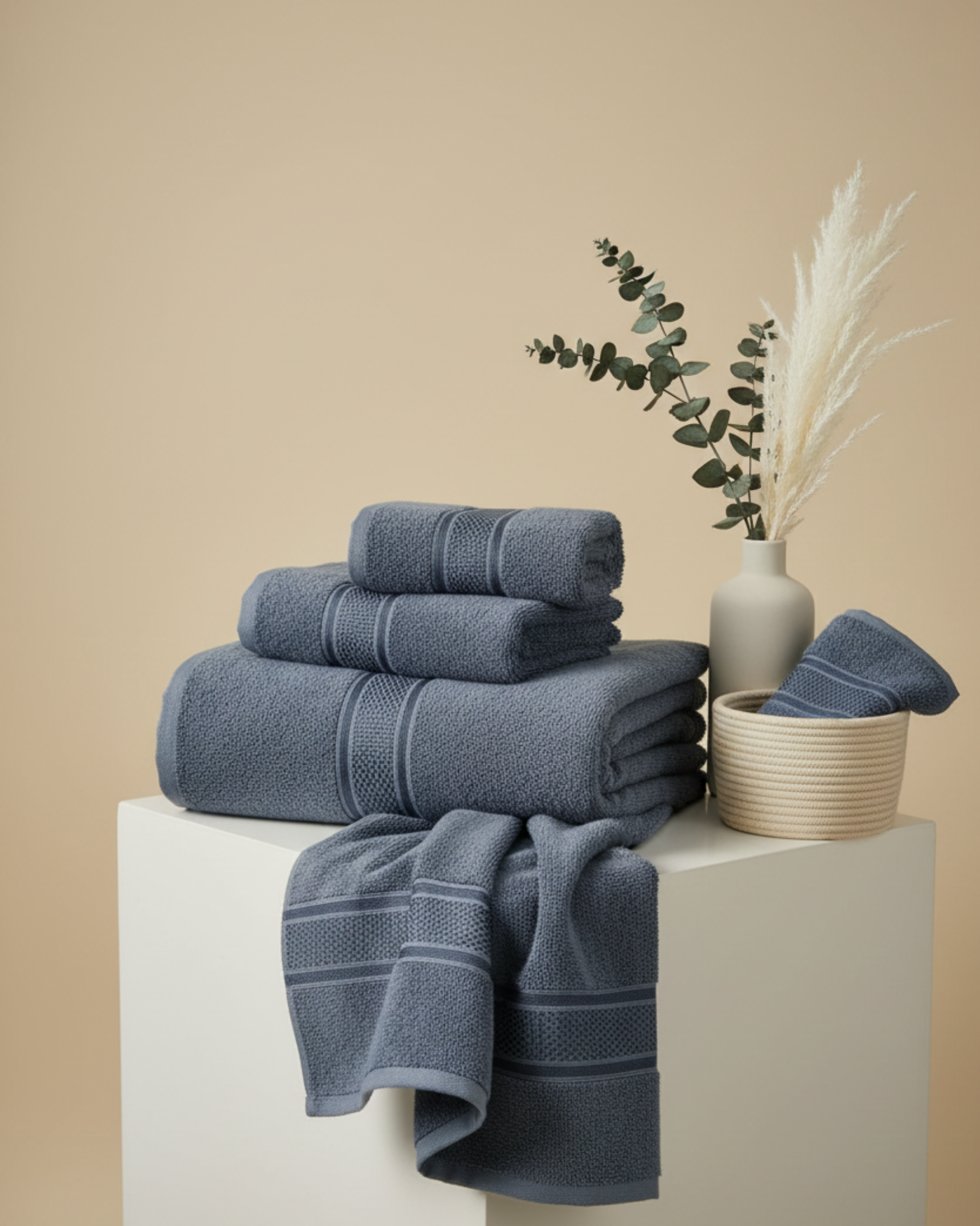 Soft Grey Luxe Cotton Hand Towel