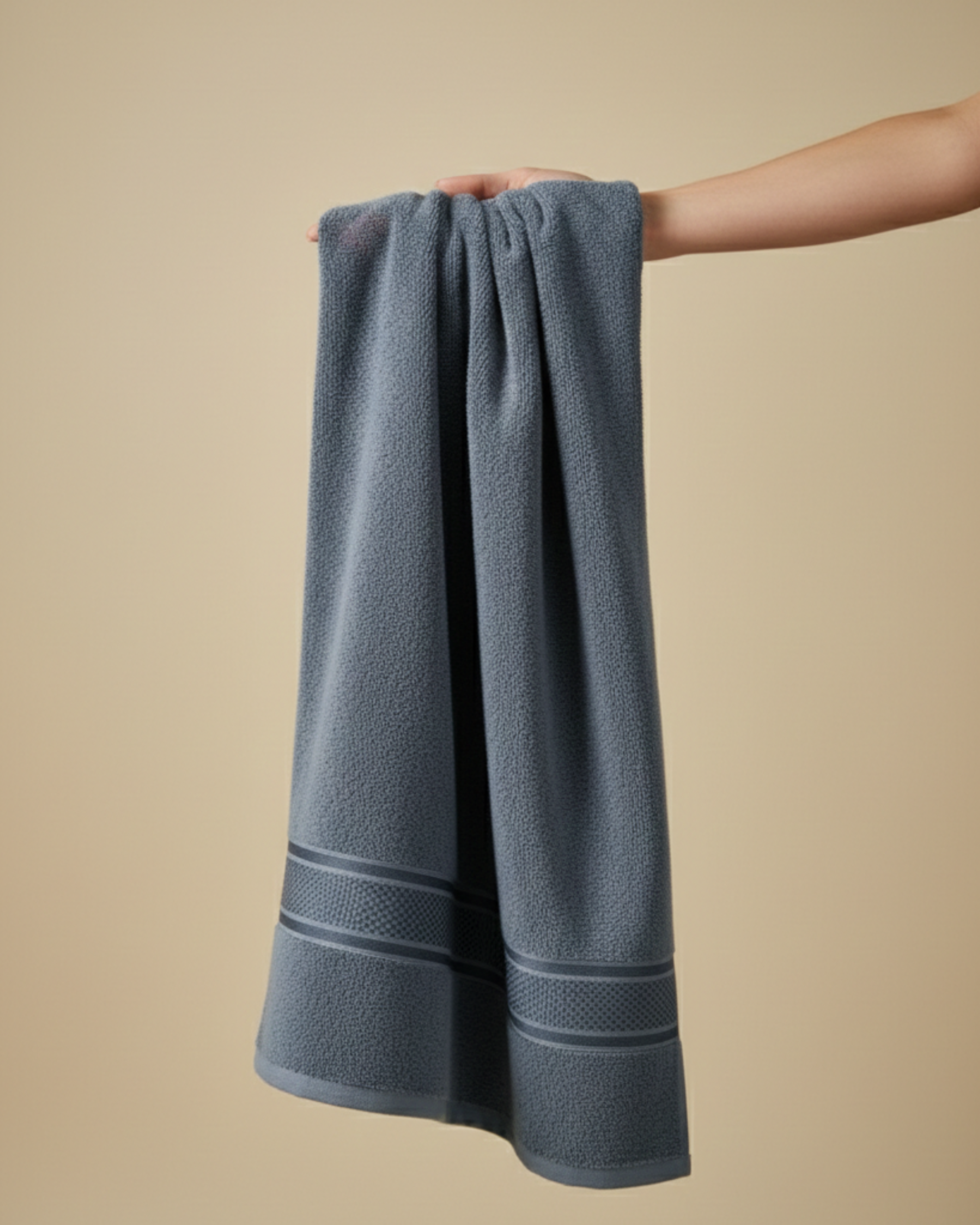 Soft Grey Luxe Cotton Hand Towel
