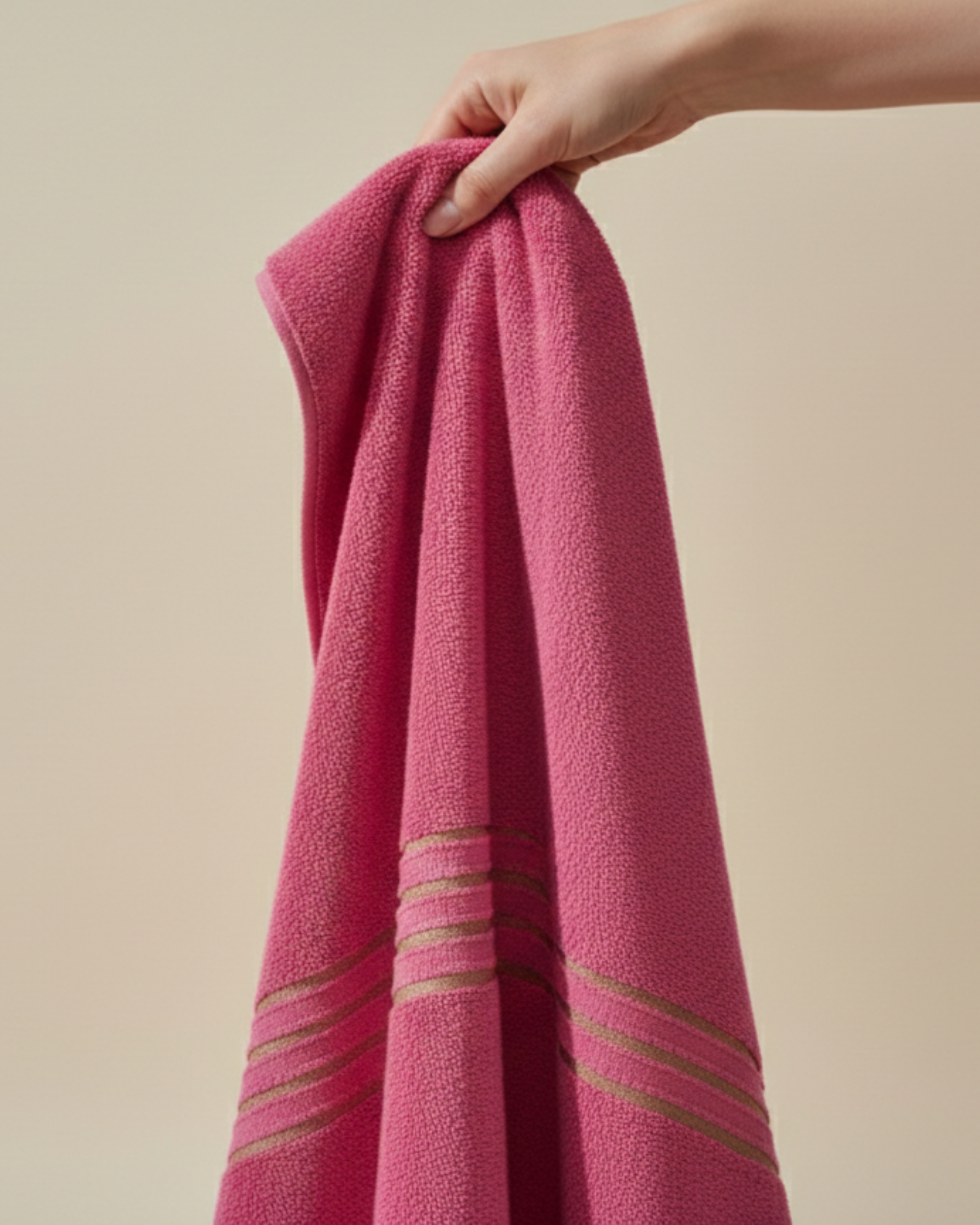 Blush Stripe Premium Cotton Hand Towel