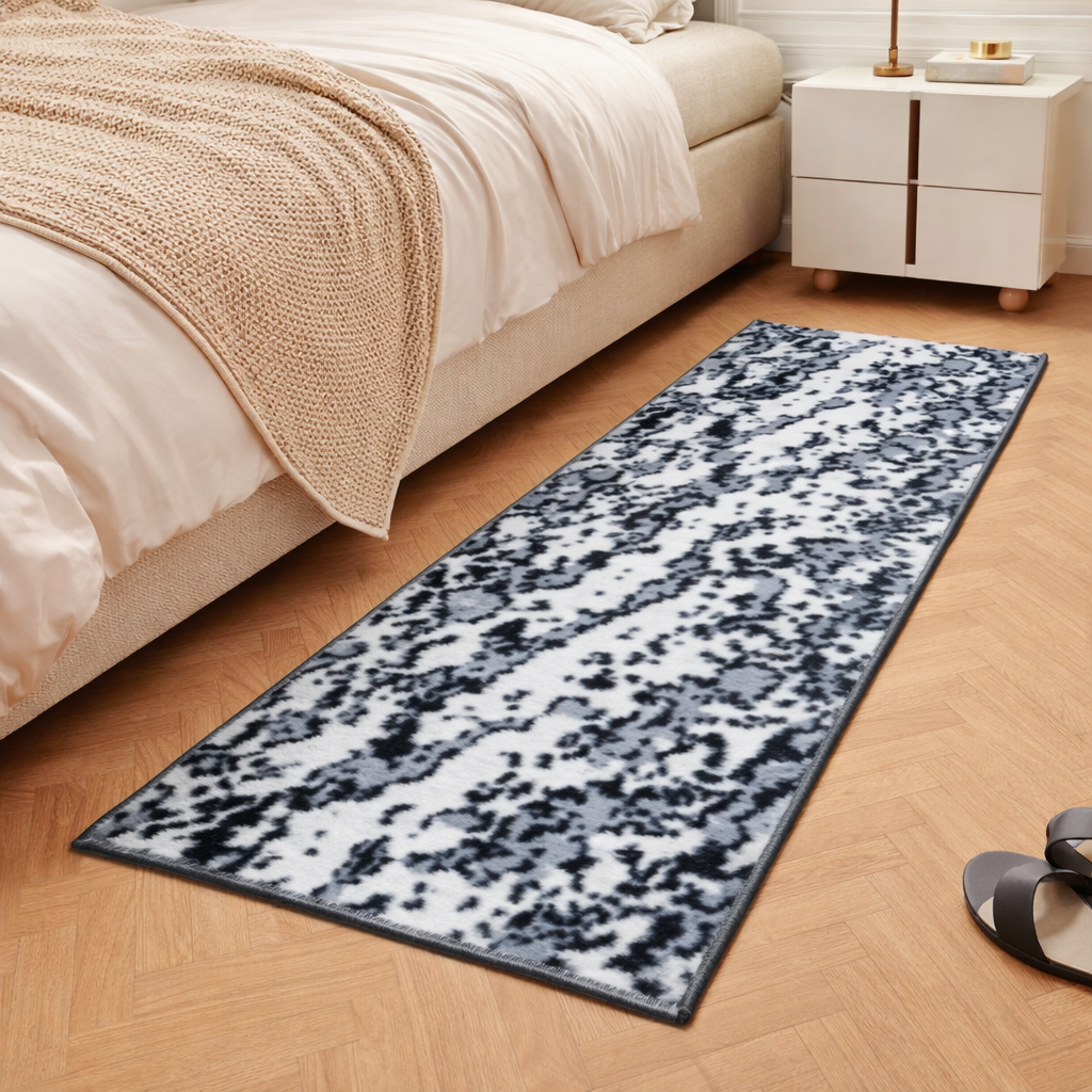 Marble Mist Luxe Bedside Runner