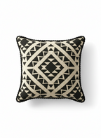 Black & Cream Aztec Geometric Cushion Cover