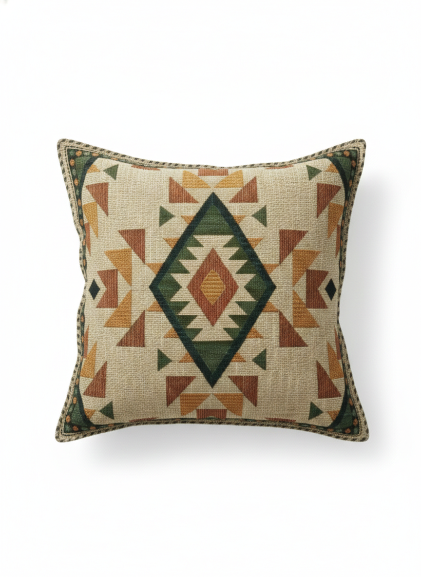 Multi-Color Tribal Pattern Cushion Cover