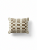 Brown and Cream Striped Cushion Cover