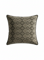 Gray Geometric Diamond Textured Cushion Cover