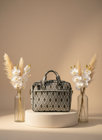 Ivory Botanical Print Handbag
